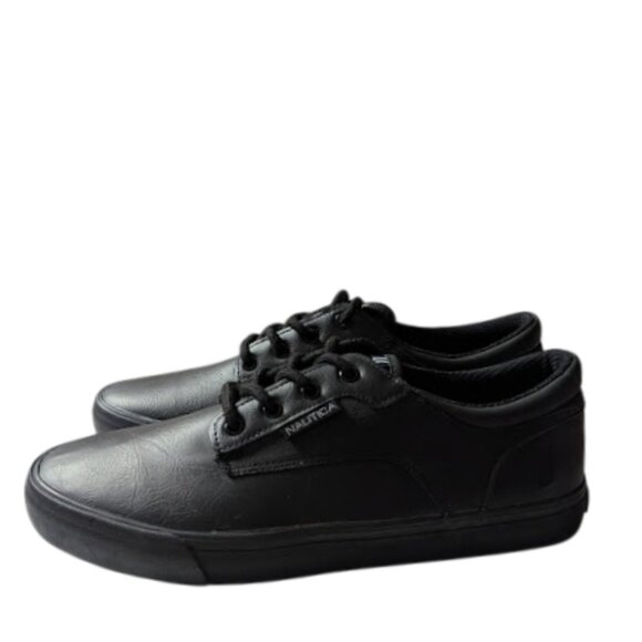 Nautica Men's Currie Classic Black Lace Up w-Logo Accents Sneakers NWOB Size 10 - Picture 1 of 9